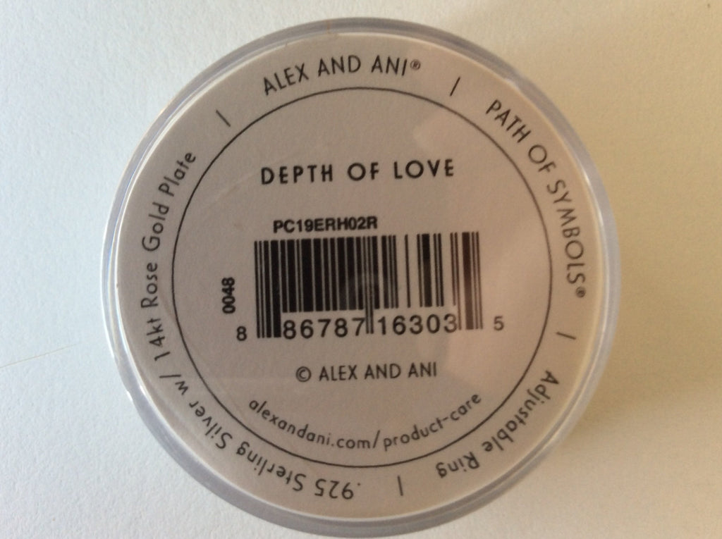 Alex and Ani Womens Depth of Love Adjustable Ring