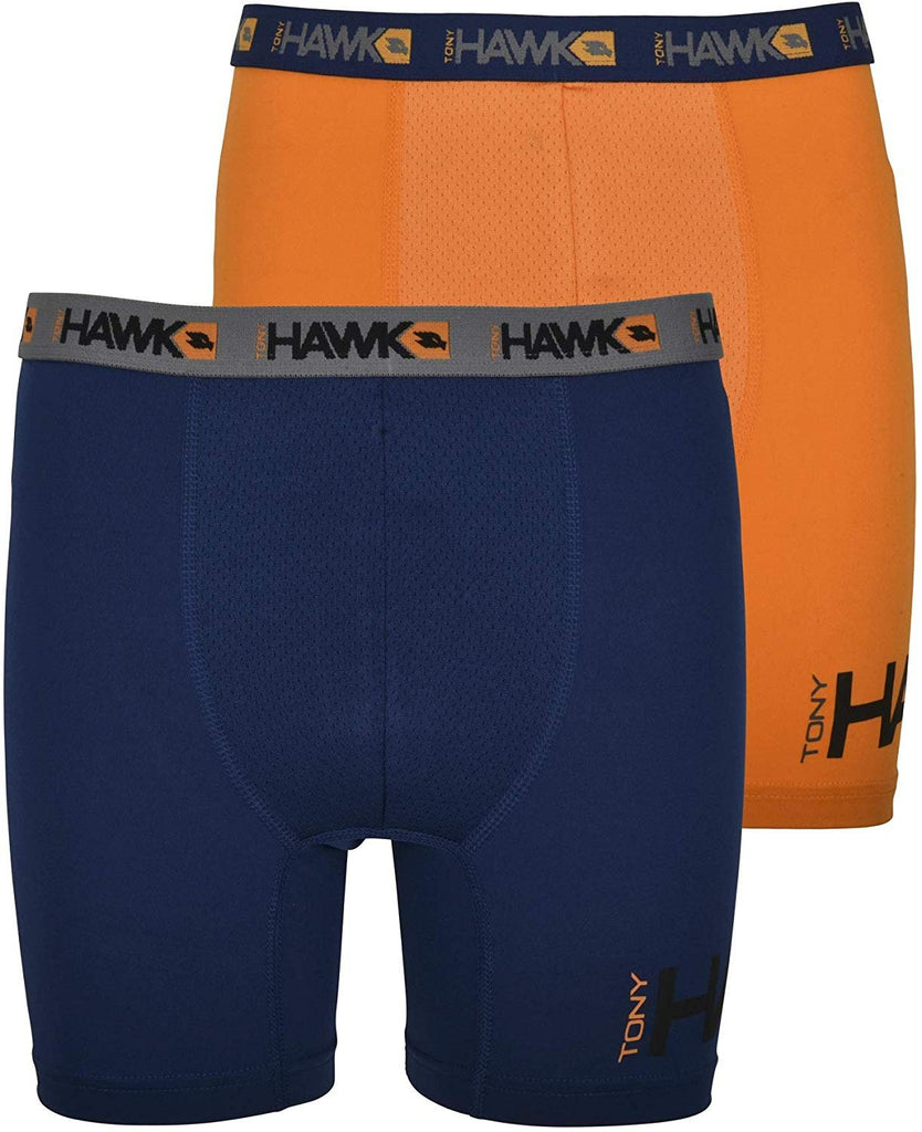 Tony Hawk Boys' Boxer Briefs 8-Pack Performance Dri Fusion Tech Compression No Fly Underwear