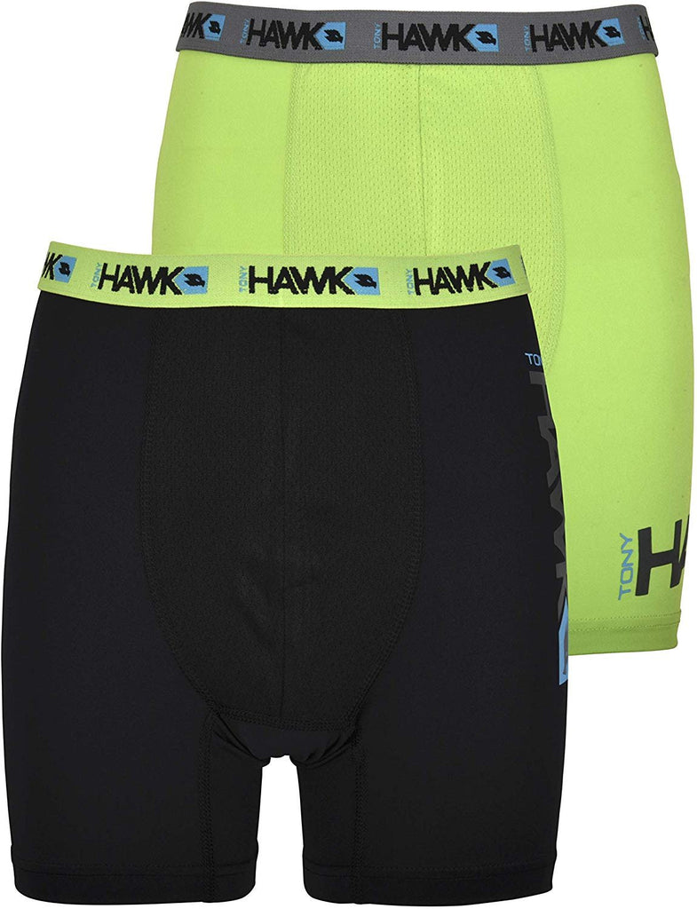 Tony Hawk Boys' Boxer Briefs 8-Pack Performance Dri Fusion Tech Compression No Fly Underwear