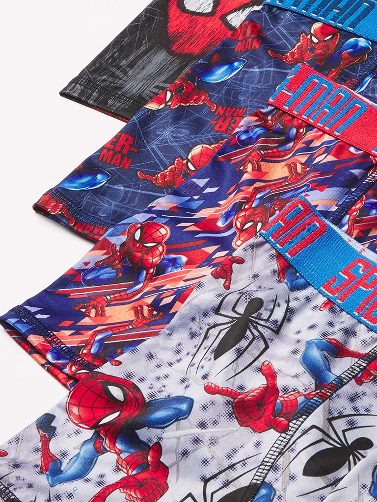 Spiderman Boys' 5 100% Cotton Or 7-pk Polyblend Boxer Briefs in Sizes 4, 6, 8, 10, and 12