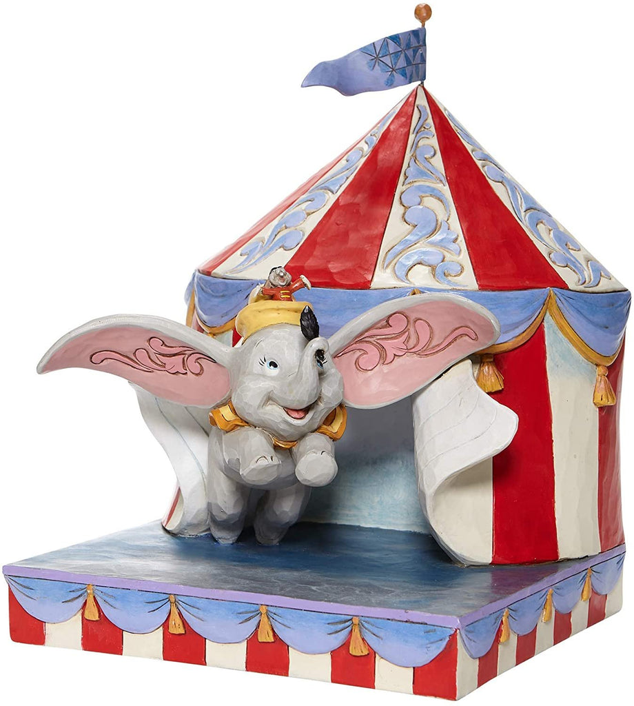 Jim Shore Disney Traditions 6008064 Dumbo Flying Out of Tent Figurine 9.5" H