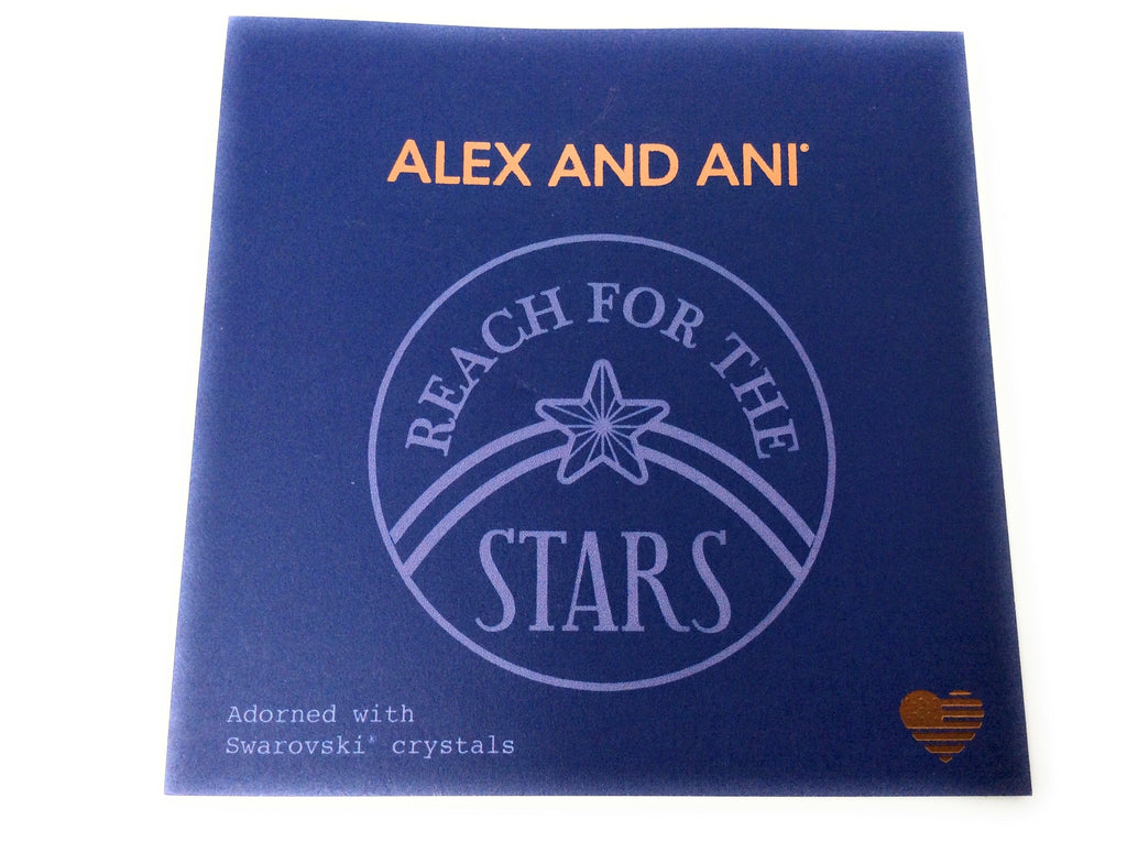 Alex and Ani Womens Reach for The Stars Set of 2 Bangle Bracelet, Shiny Silver, Expandable