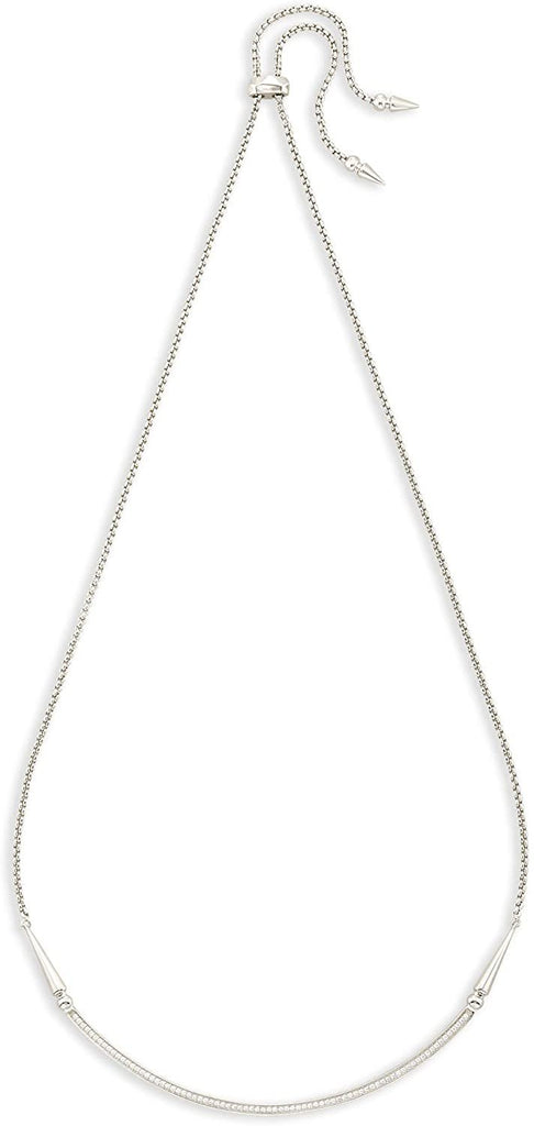 Kendra Scott Scottie Necklace Rhodium Metal/White Cubic Zirconia One Size