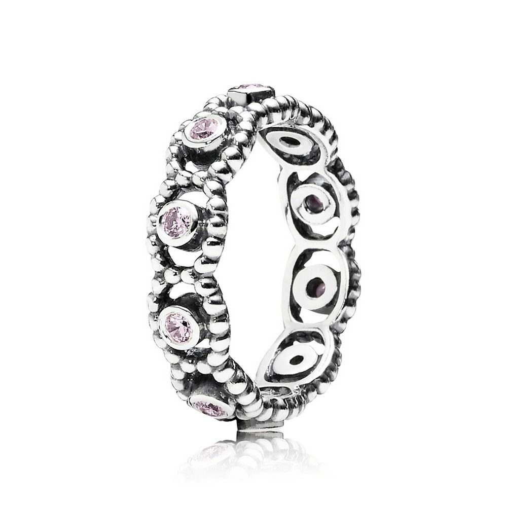 PANDORA HER MAJESTY Ring Silver With CZ Comes With Little Gift Bag 190881CZ