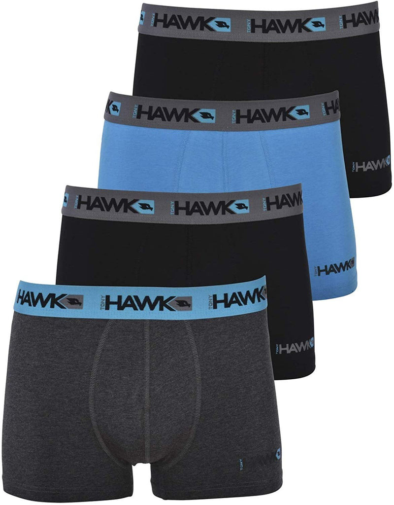 Tony Hawk Men's Boxer Briefs 8-PK Short Leg Trunk Athletic Cotton Stretch No Fly