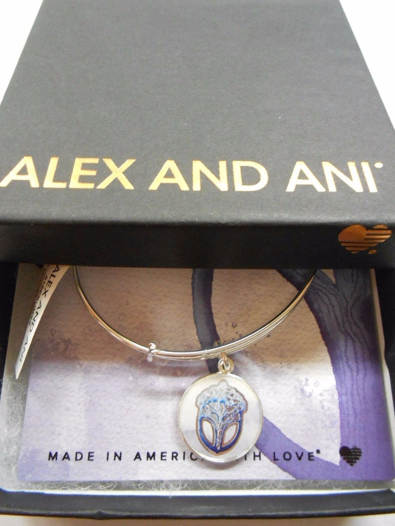 Alex and Ani Art Infusion Unexpected Miracles Expandable Rafaelian Shiny Silver Bangle Bracelet