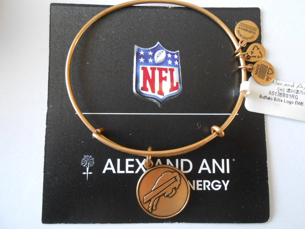 Alex and Ani "NFL" Buffalo Bills Logo Expandable Wire Bangle Bracelet, 7.5"