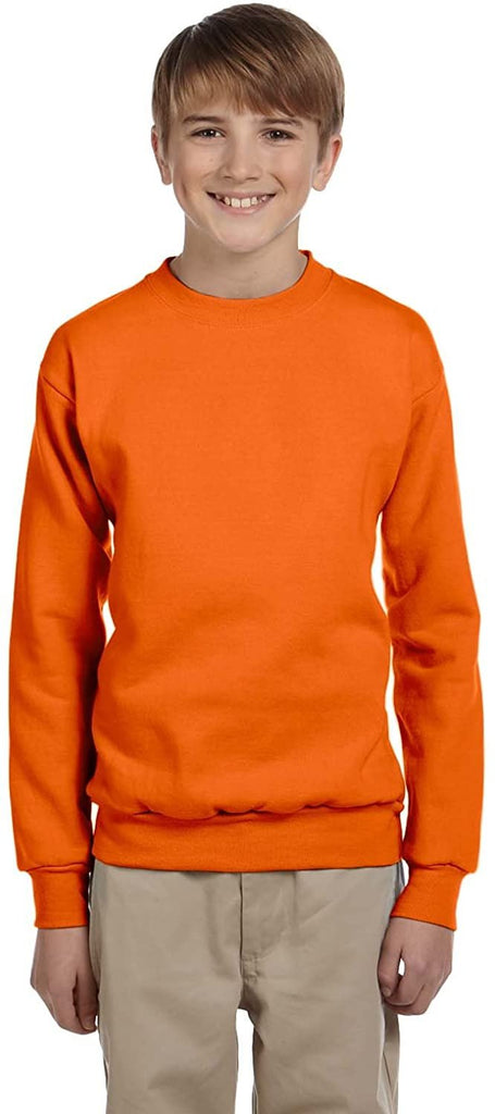 Hanes Boy's Big Cotton Crewneck Fleece Closure Sweatshirt