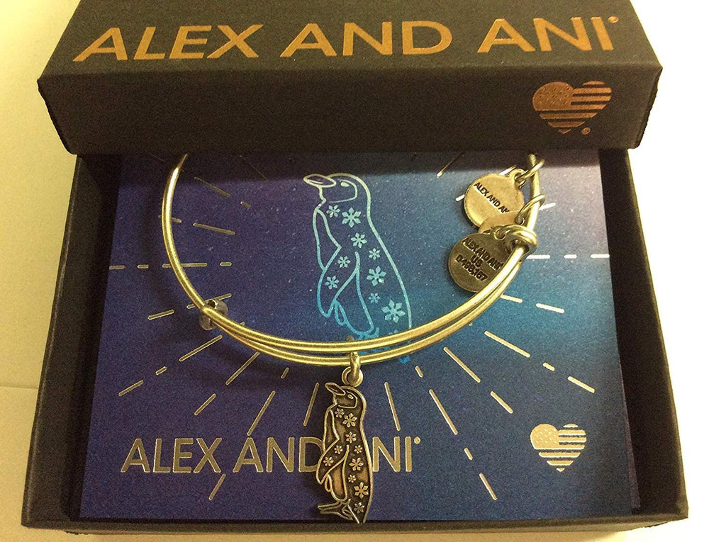 Alex and Ani Womens Penguin Bangle Rafaelian Silver One Size