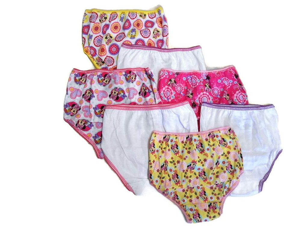 Disney Little Girls' Minnie Seven-Pack of Brief Underwear