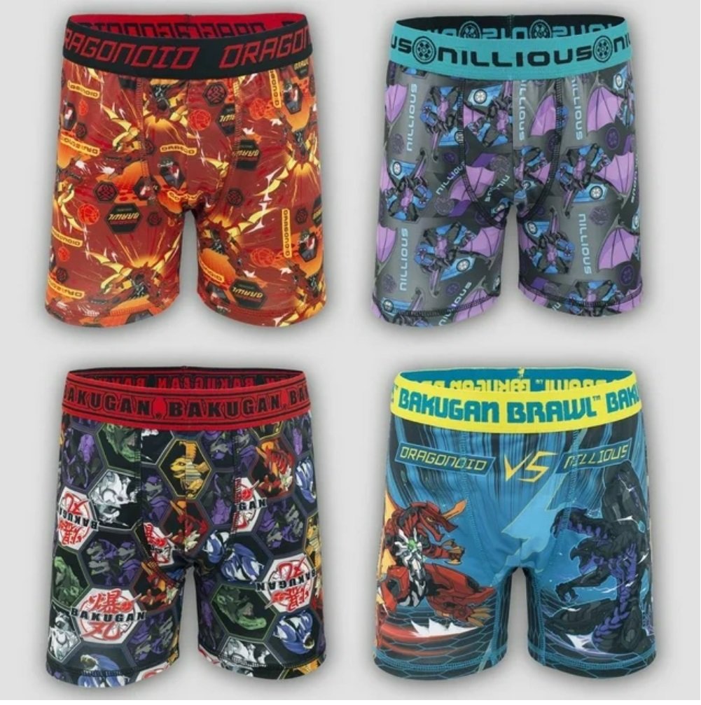 Boys' Bakugan 4pk Boxer Briefs Underwear
