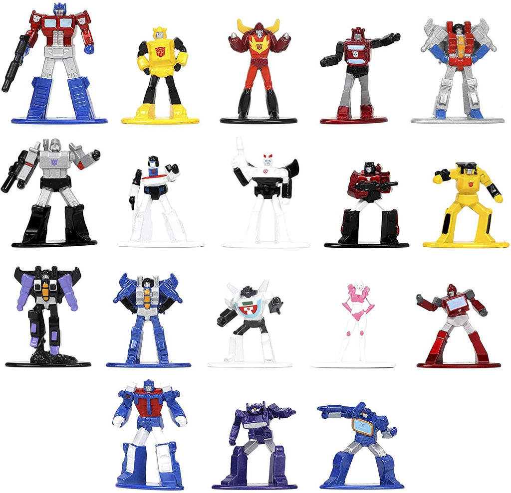 Jada Toys Transformers 18-Pack 1.65" Die-cast Figures, Toys for Kids and Adults, (JNF33452)