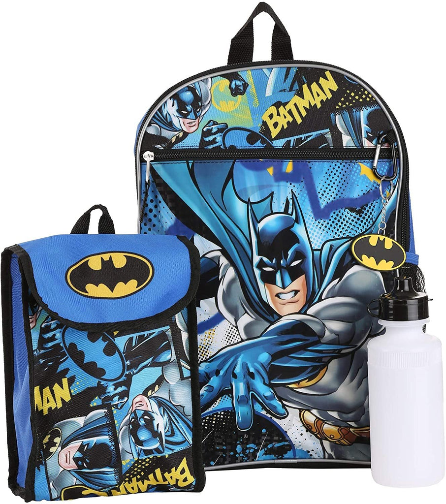 Batman/Batgirl 5 pc Backpack Set