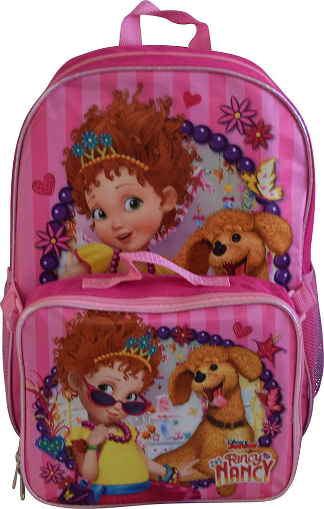 Fancy Nancy & Frenchy 16" Backpack With Detachable Matching Lunch Box