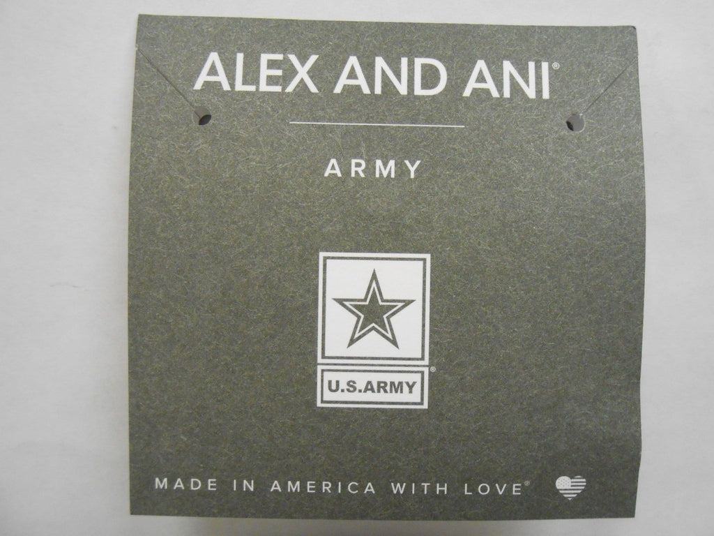 Alex and Ani Armed Forces US Army Expandable Wire Bangle Charm Bracelet