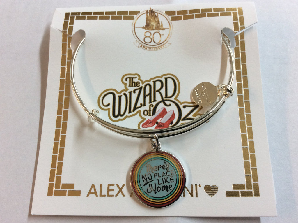 Alex and Ani Wizard of Oz, There's No Place Like Home Rainbow Bangle Bracelet Shiny Silver One Size