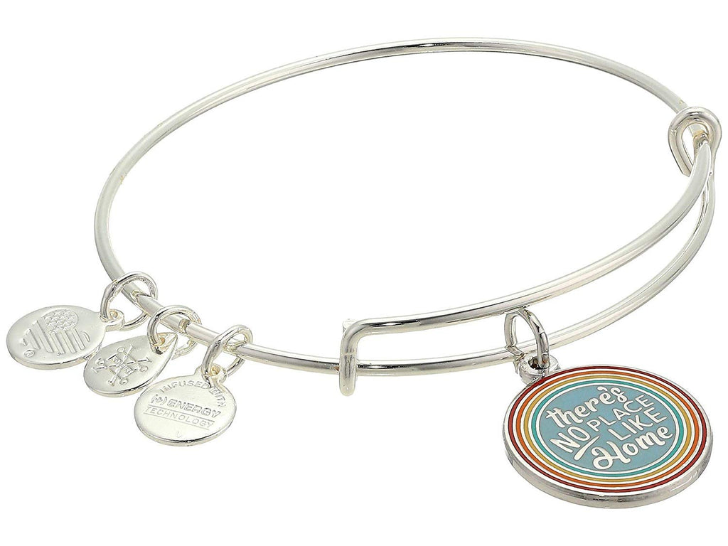 Alex and Ani Wizard of Oz, There's No Place Like Home Rainbow Bangle Bracelet Shiny Silver One Size