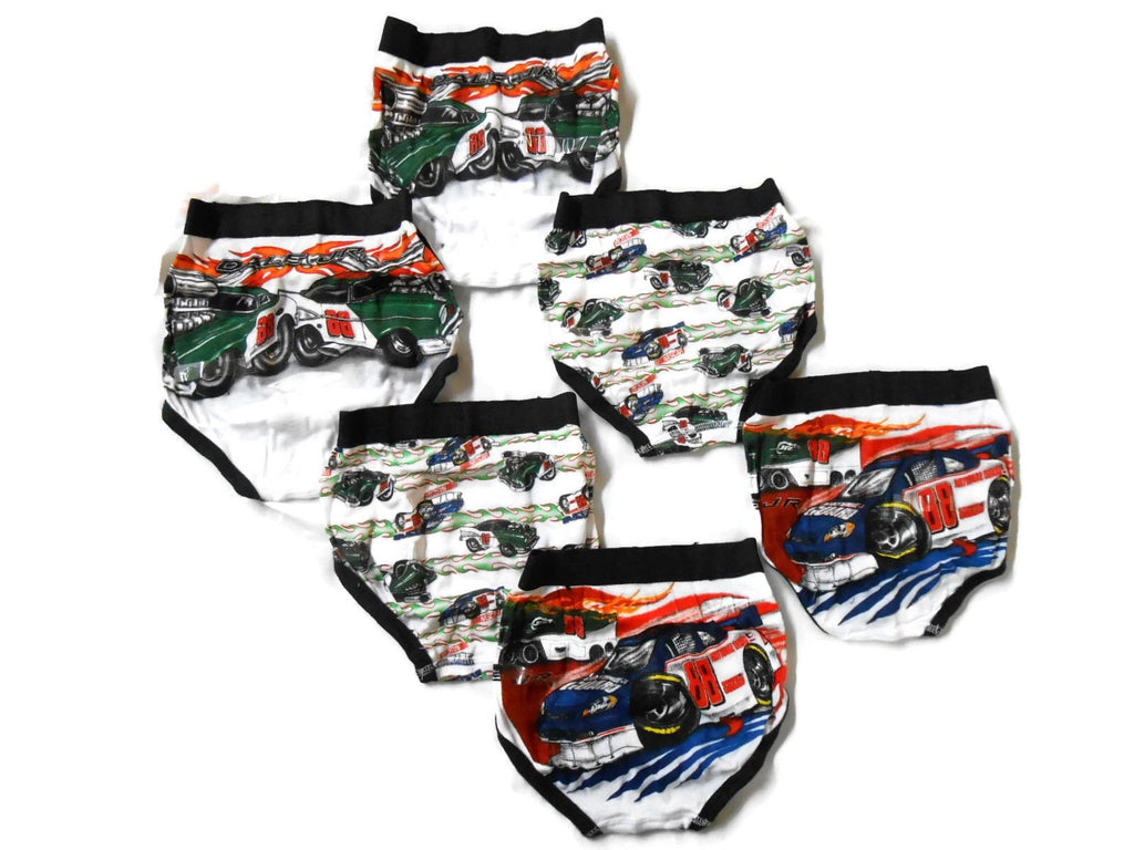 Hanes NASCAR Boys Briefs- 6 pack- Sizes 2T/3T, 4T, 8