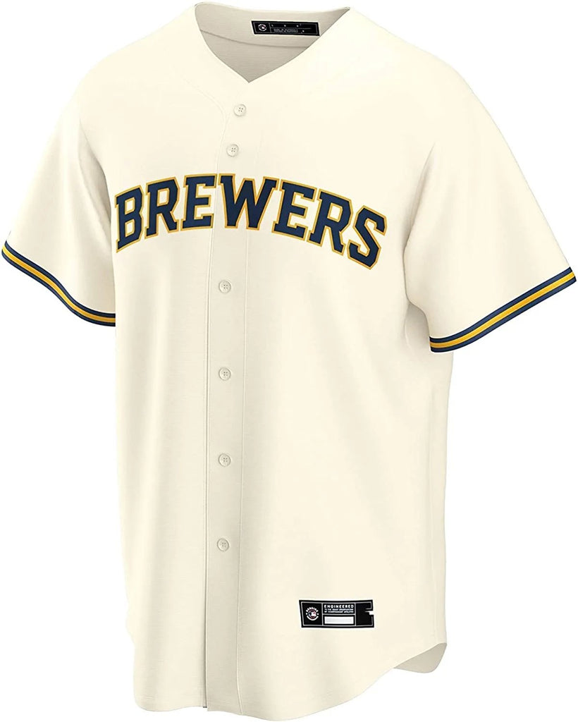 Outerstuff Youth 8-20 Christian Yelich Milwaukee Brewers #22 Cream Home Player Jersey