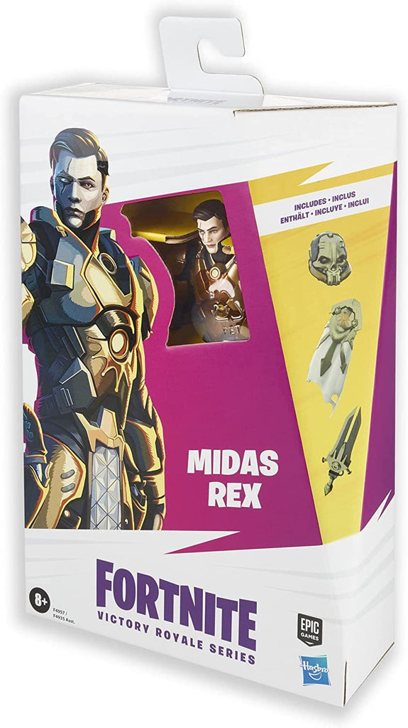 FORTNITE Hasbro Victory Royale Series Midas Rex Collectible Action Figure with Accessories - Ages 8 and Up, 6-inch