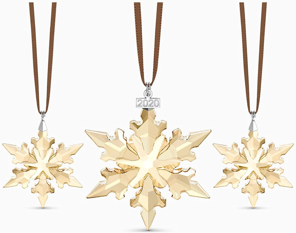 SWAROVSKI Festive Ornament Set 2020 Gold-Tone 5591360