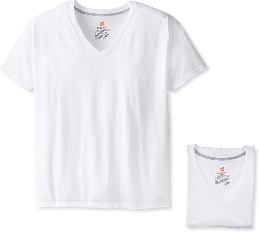 Hanes Ultimate Men's 4-Pack Comfortblend V-Neck with FreshIQ