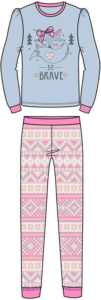 Isotoner Girls 2pc Sleep Set - Pajamas Toddler Little Big Girl Unicorns Bunny Fox Heart Cotton