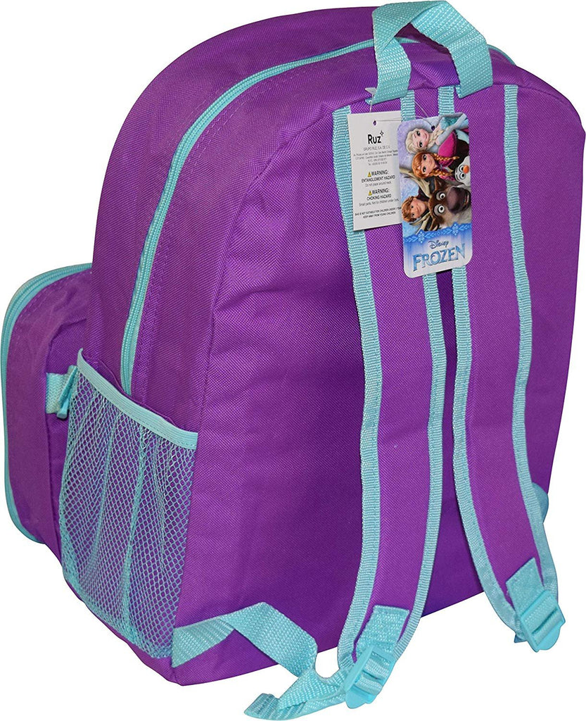 Group Ruz Frozen Anna, Elsa 16" Backpack with Detachable Matching Lunch Box