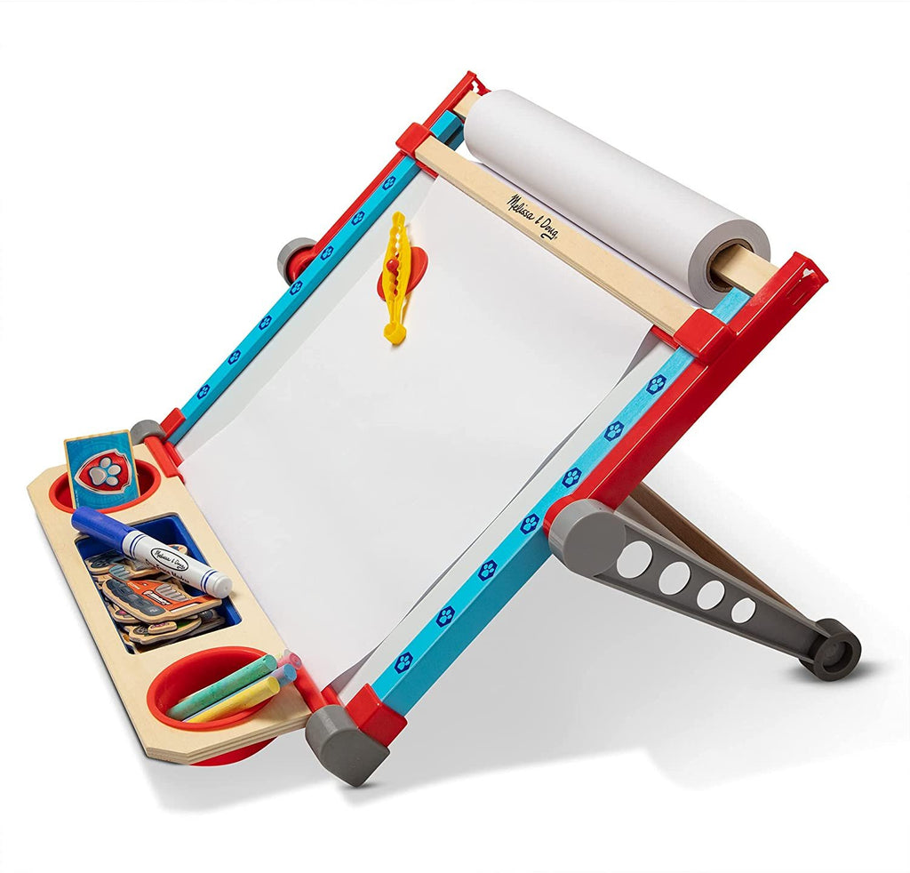 Melissa & Doug PAW Patrol Wooden Double-Sided Tabletop Art Center Easel (33 Pieces)