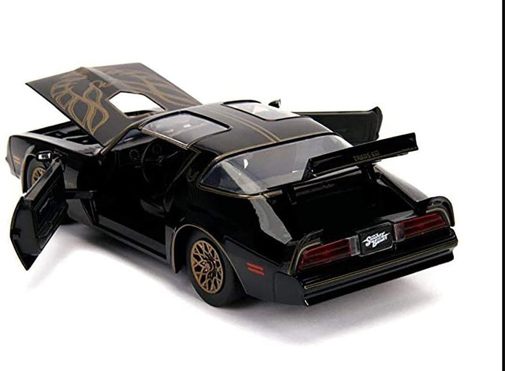 1977 Pontiac Firebird Trans Am Black with Replica Buckle Smokey and The Bandit (1977) Movie Hollywood Rides 1/24 Diecast Model Car by Jada 30998