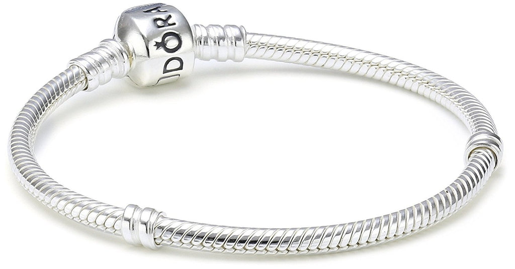 PANDORA Sterling Silver Barrel Clasp Bracelet 6.7 Inch 590702HV-17