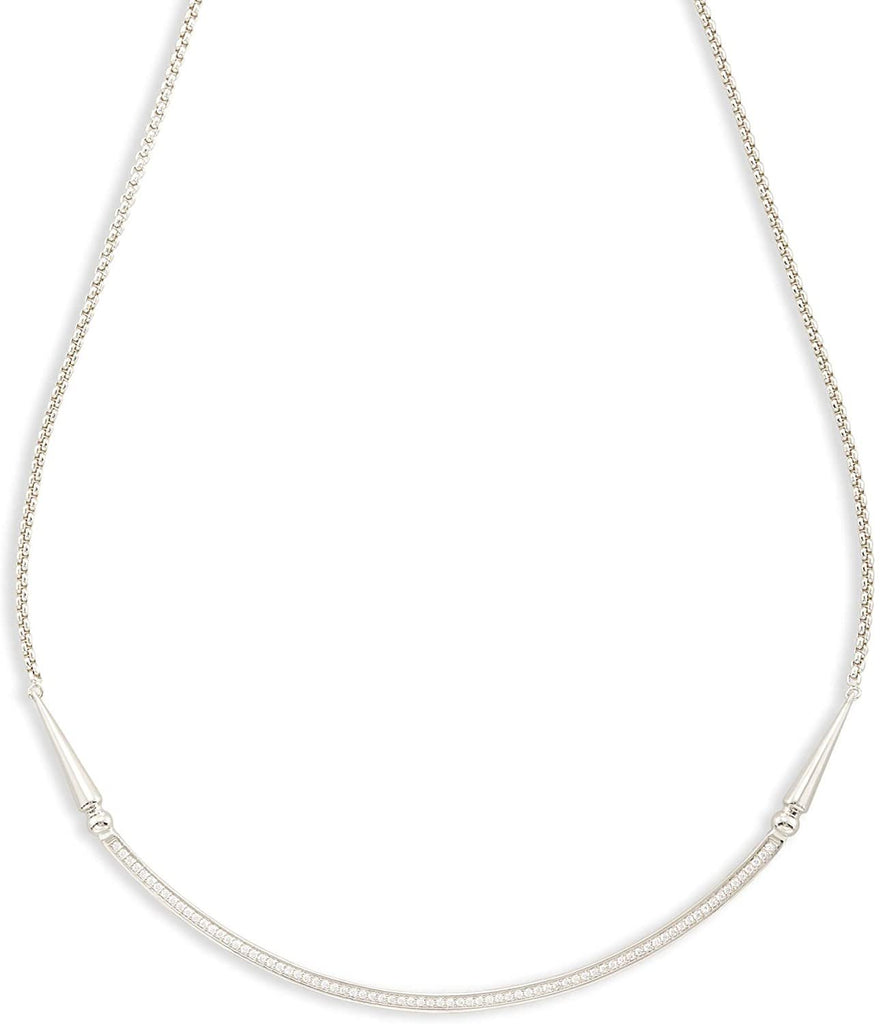 Kendra Scott Scottie Necklace Rhodium Metal/White Cubic Zirconia One Size