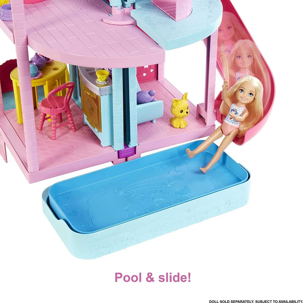 Barbie Doll House, Chelsea Playhouse with 2 Pets, Furniture and Accessories, Elevator, Pool, Slide, Ball Pit and More [Amazon Exclusive]