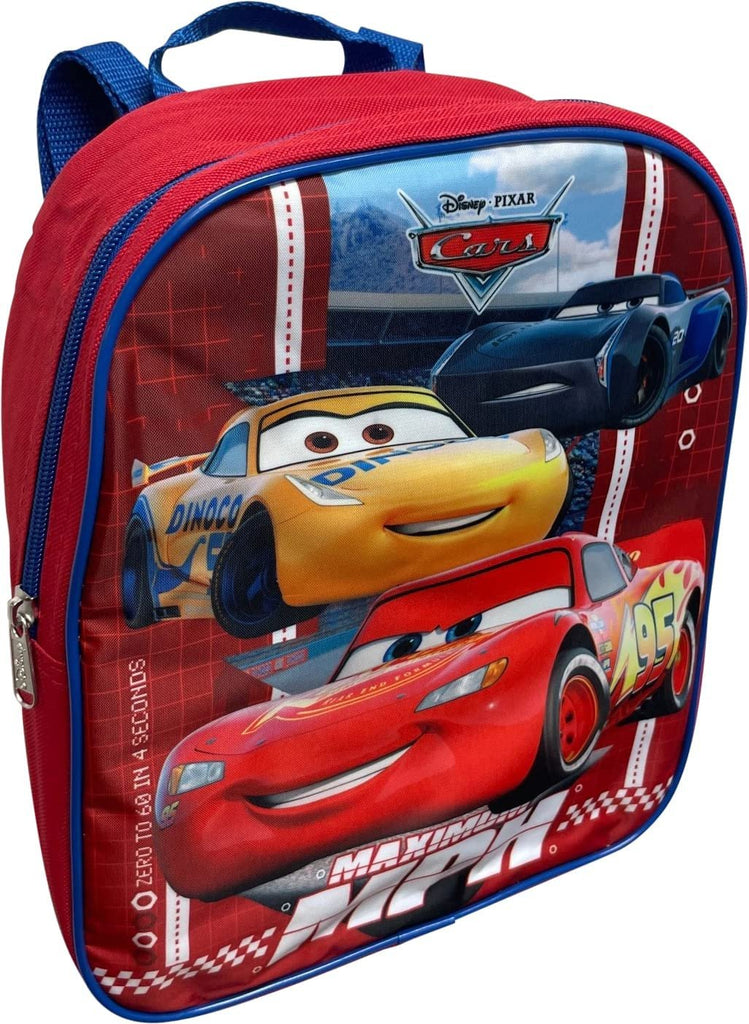 Cars Lightning McQueen Toddle Boy 12 Inch Mini Backpack (Red-Blue)