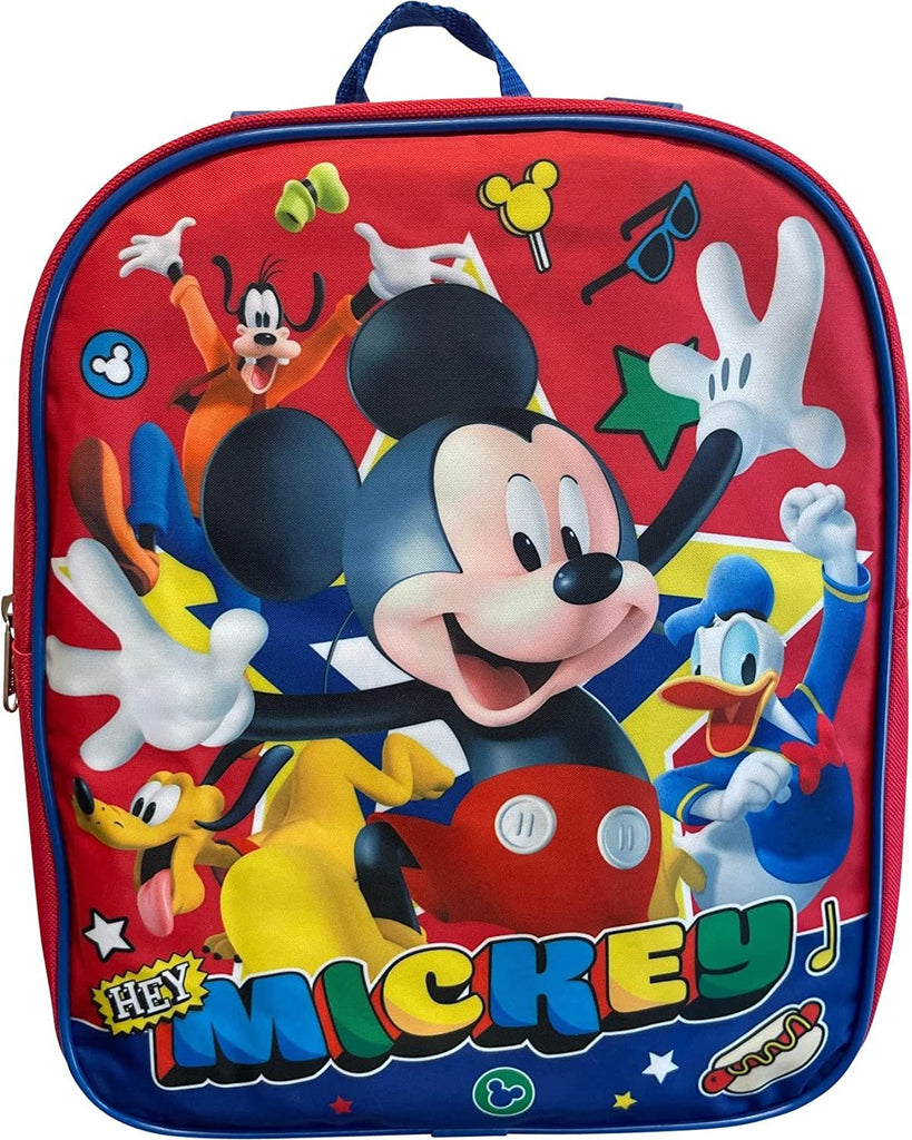 Mickey Mouse Toddle Boy 12 Inch Mini Backpack (Red-Blue)