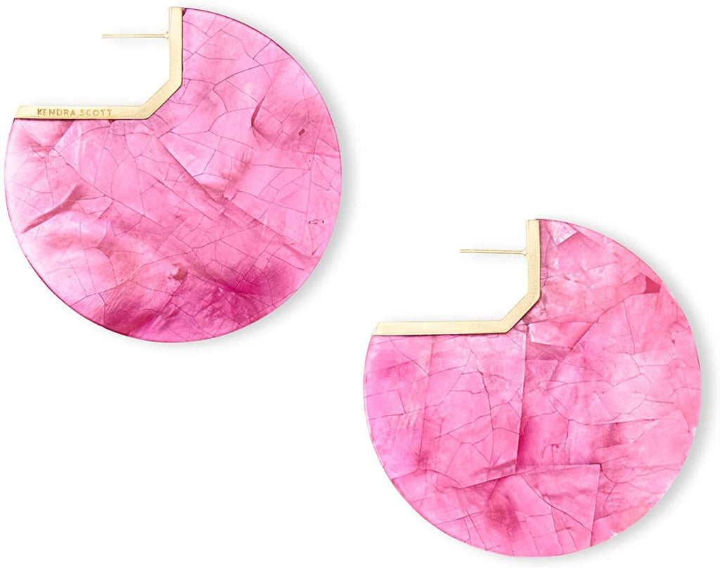 Kai Gold Hoop Earrings In Azalea Illusion