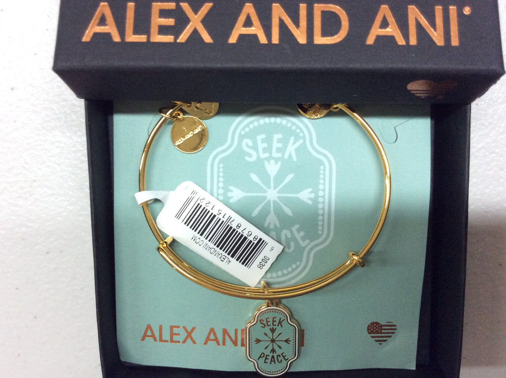 Alex and Ani Womens Words are Powerful Seek Peace Bangle