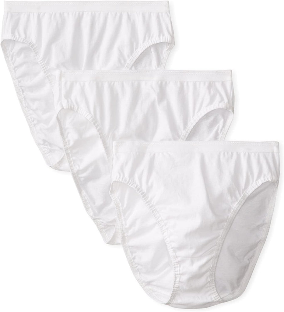 Fruit of the Loom Women's 3 Pack Cotton Hi-Cut Panties