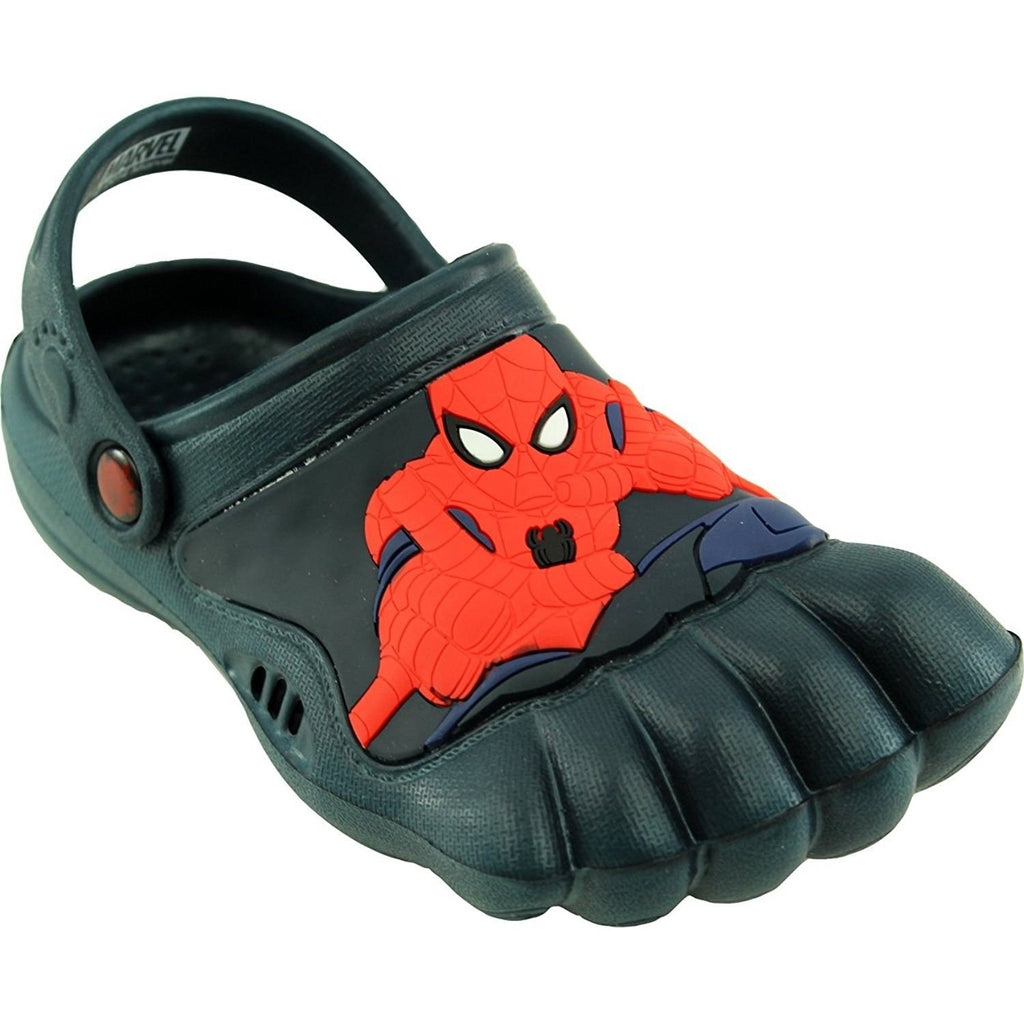 NEW SpiderMan Kids Navy Silly Feet Clogs Shoes 01975 Toddlers 5/6 7/8 9/10