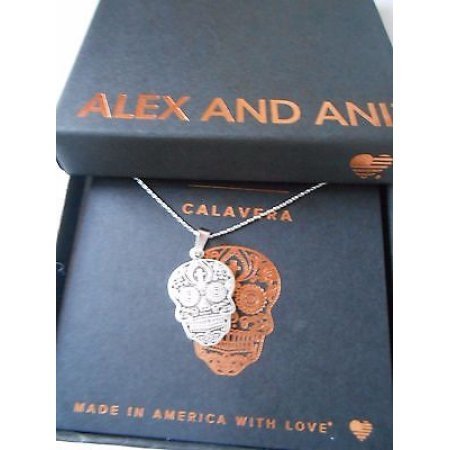 Alex and Ani Calavera Rafaelian Silver Chain Necklace, 31"