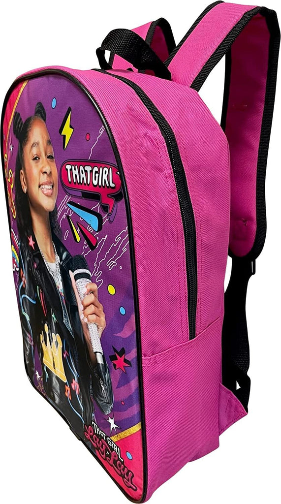 That Girl Lay Lay 15" School Backpack (Pink-Black)