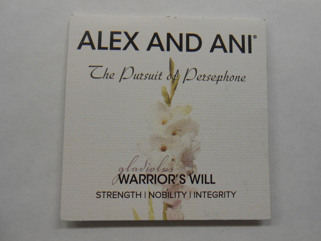 Alex and Ani Warrior's Will Gladiolus Expandable Wire Bangle Bracelet