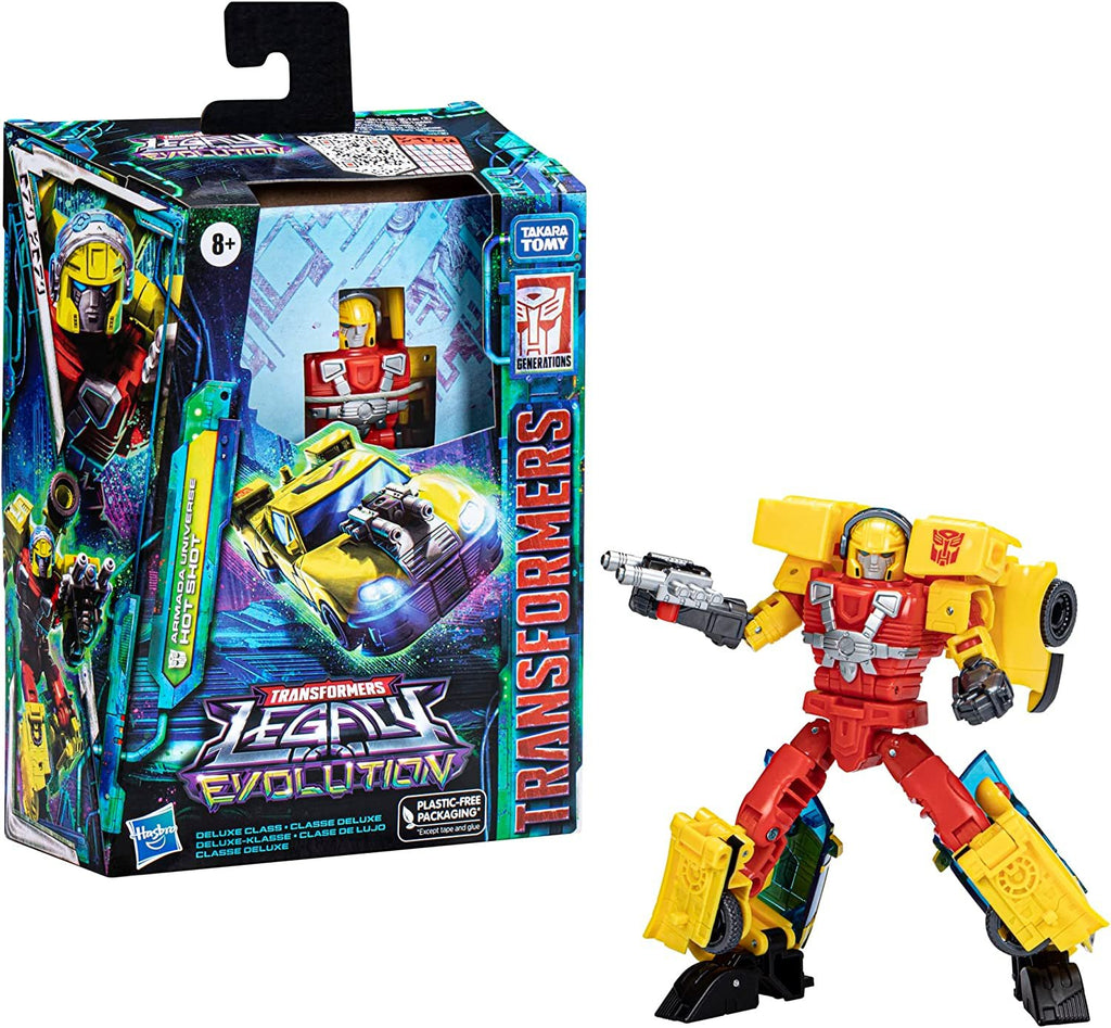 Transformers Toys Legacy Evolution Deluxe Armada Universe Hot Shot Toy, 5.5-inch, Action Figure for Boys and Girls Ages 8 and Up