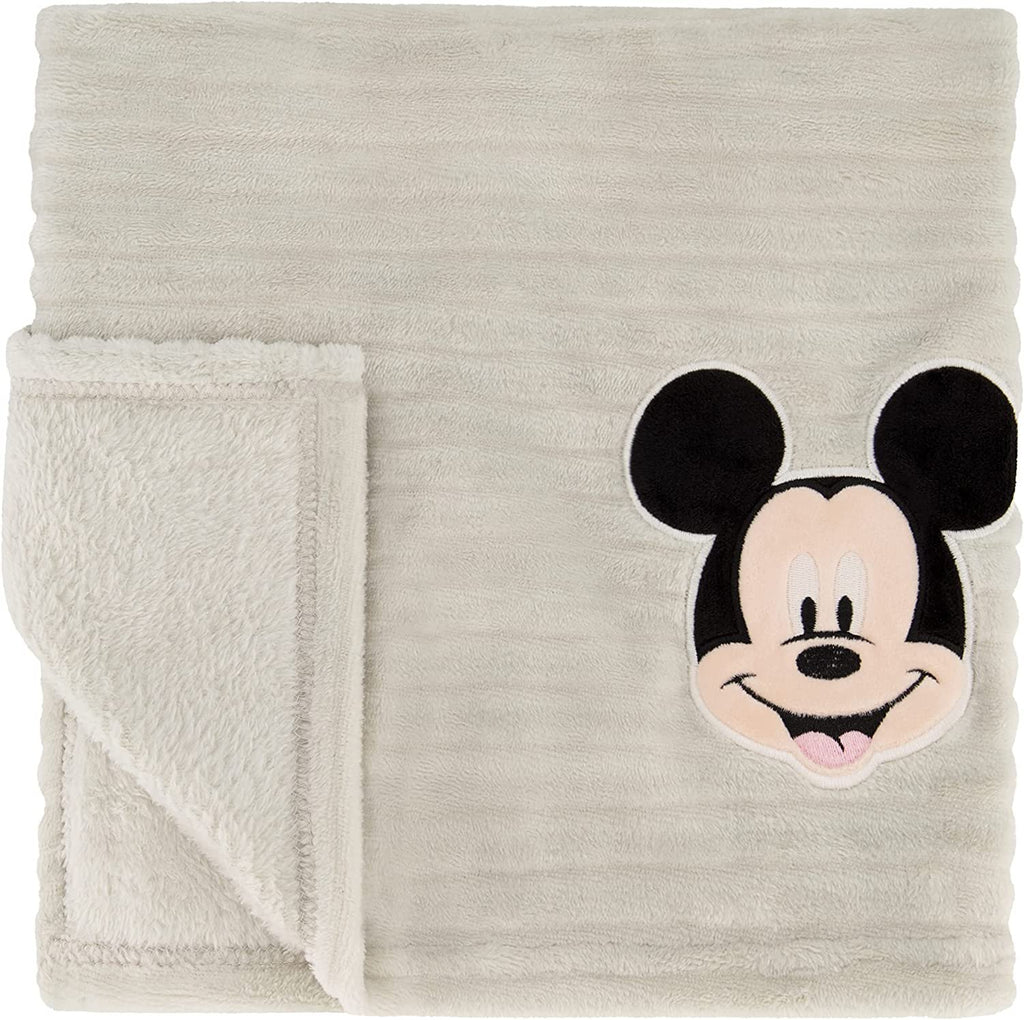 Disney 2-Pack Baby Blanket for Infants and Newborns, Plush Textured Fleece Mickey Mouse Blanket, for Toddler Boys