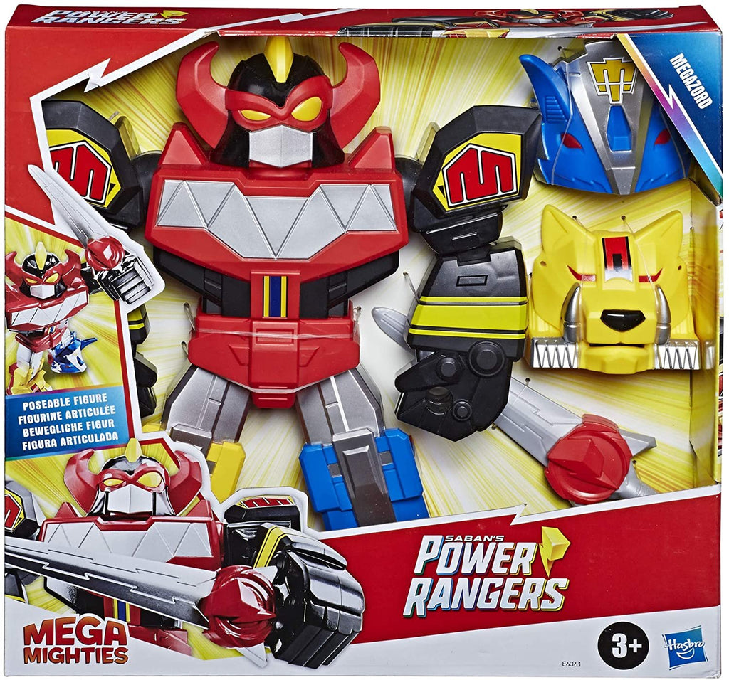 Playskool Heroes Mega Mighties Power Rangers Megazord Action Figure, 12-Inch Mighty Morphin Power Rangers Toy for Kids Ages 3 and Up