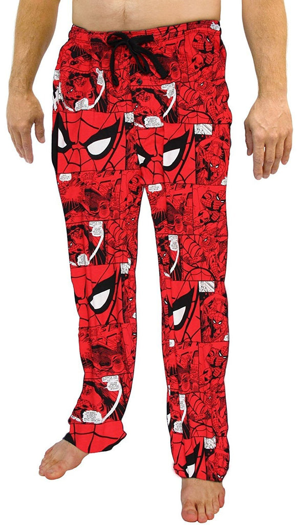 Marvel Spiderman All Over Print Men's Red Sleep Pants Pajamas – sandstormusa
