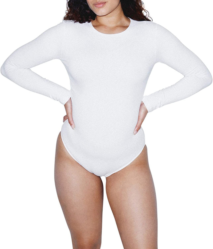 American Apparel Women's Cotton Spandex Long Sleeve Bodysuit