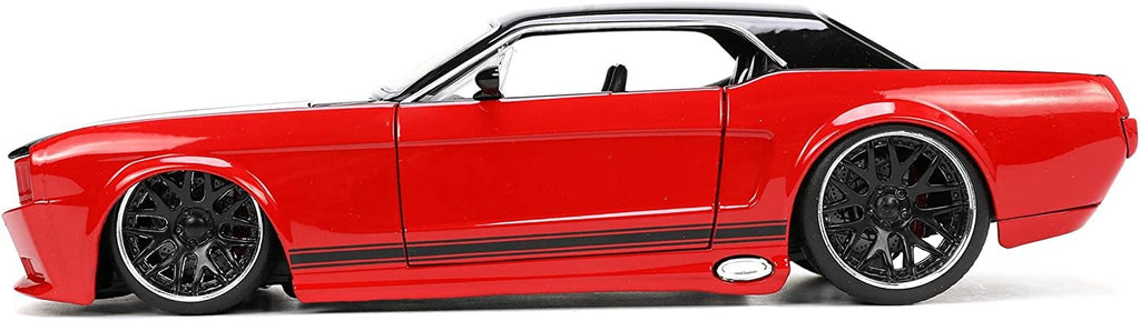 1965 Custom Red and Black Bigtime Muscle Series 1/24 Diecast Model Car by Jada 34202