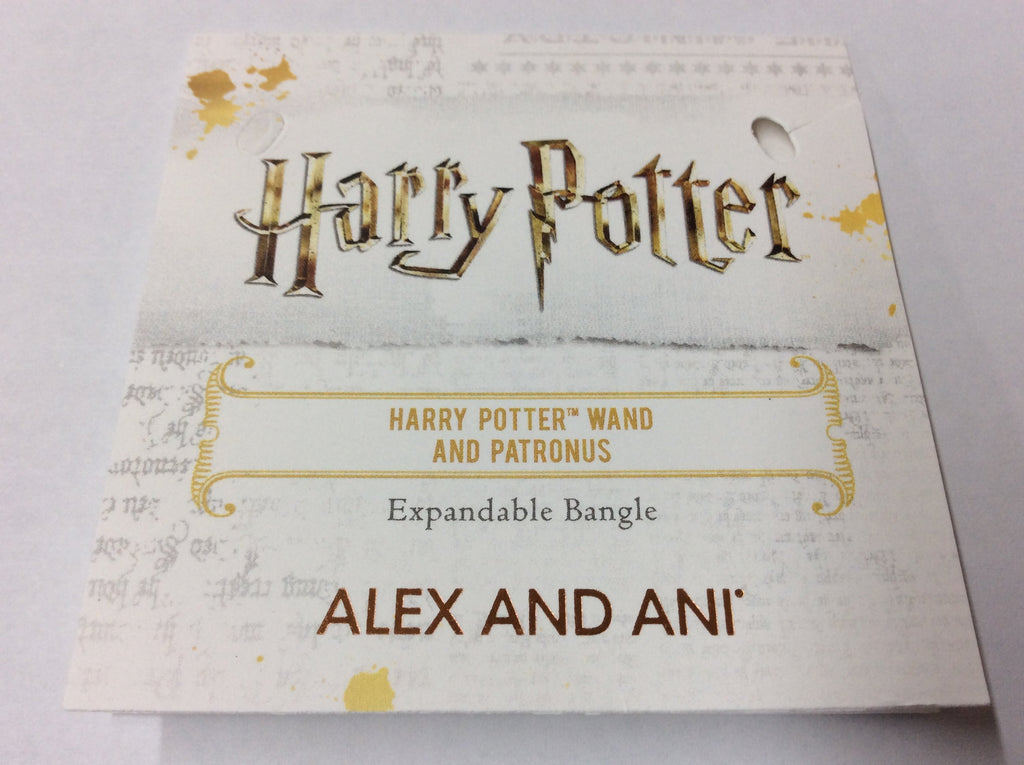 Alex and Ani Womens Harry Potter - Wand and Patronus Duo Charm Bangle Rafaelian/Silver One Size