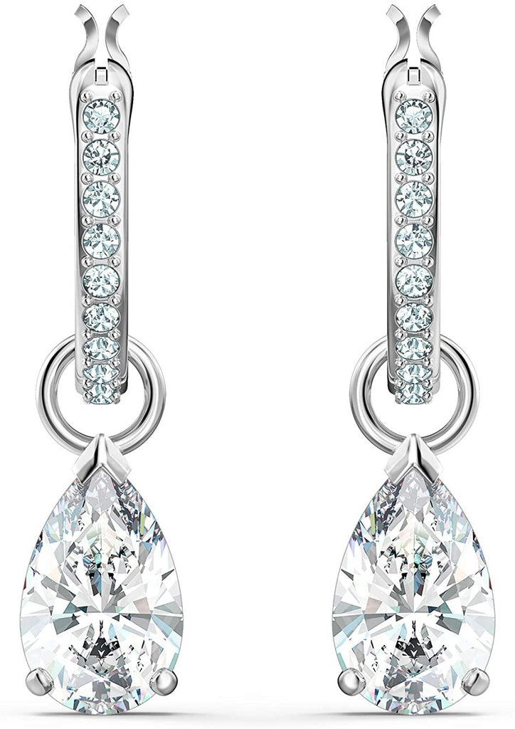 Swarovski Attract Pear Mini Hoop Pierced Earrings